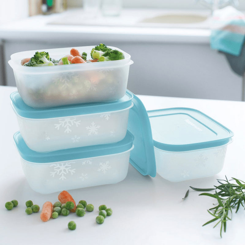 Tupperware Diepvriesdoosjes 450 ml (4) Blauw - Ivonne's Kitchentools