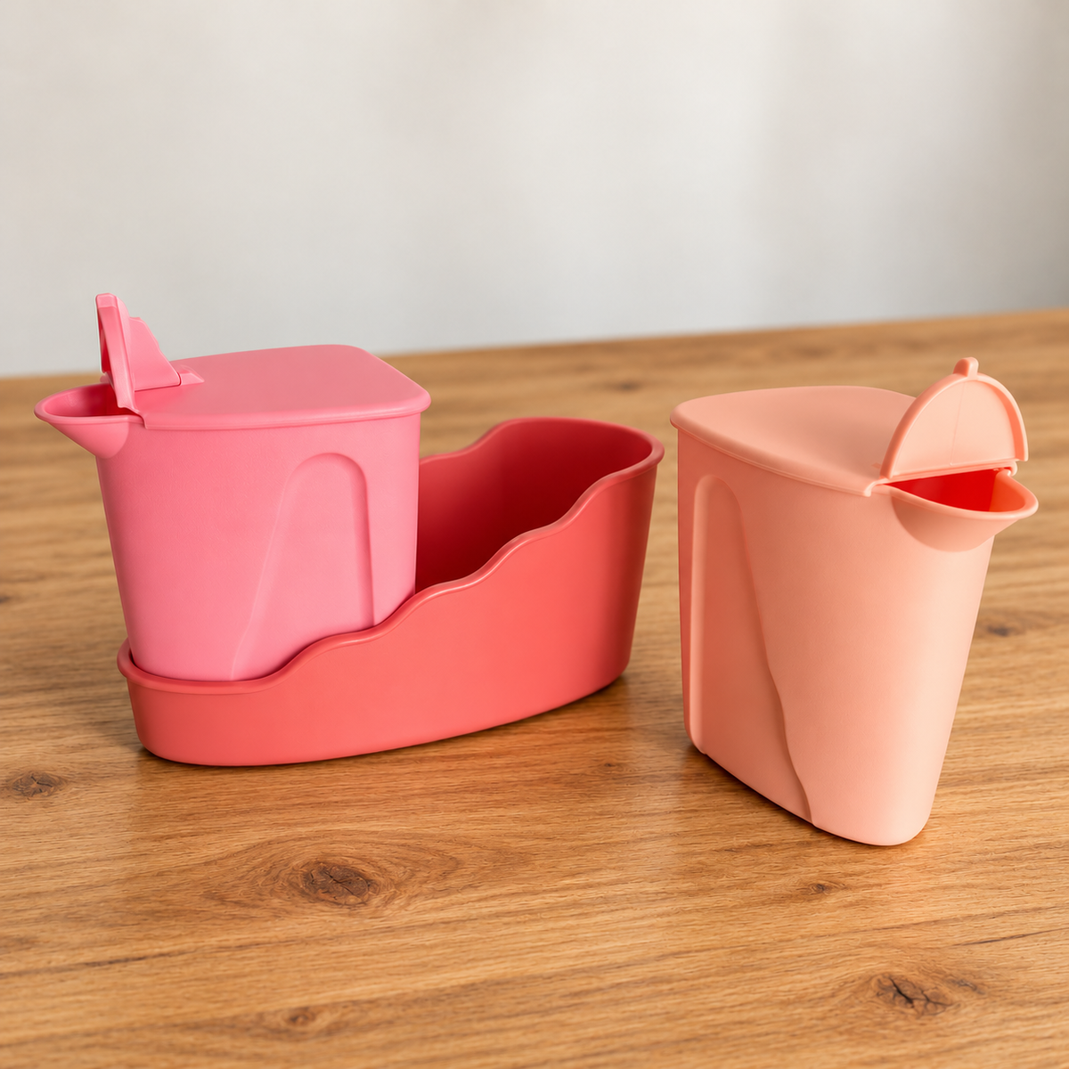 Tupperware Vintage Suiker- en Melkset – 2 × 350 ml met houder