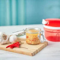 Tupperware SuperSonic Chopper Small + vintage spatel
