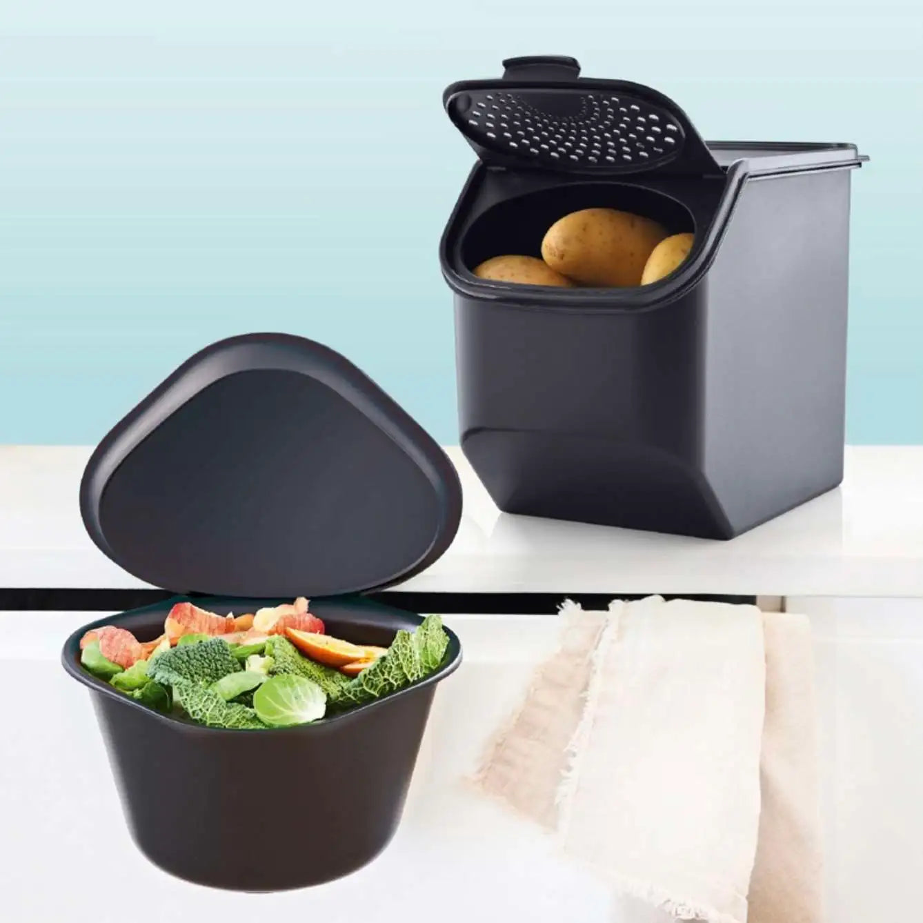 Tupperware Multidriehoek - Compostbakje 2,5L - Ivonne's Kitchentools