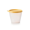 Tupperware Classico 800ml clear plastic food storage container with a yellow lid