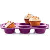 Tupperware Multiflex silicone cupcake baking mold with baked cupcakes