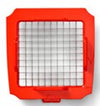 Tupperware Super Dicer 6.8 mm cutting grid insert for small cubes with red frame