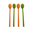 Oranje en groene Tupperware lepels, perfecte keukentools voor dagelijks gebruik en culinaire avonturen.