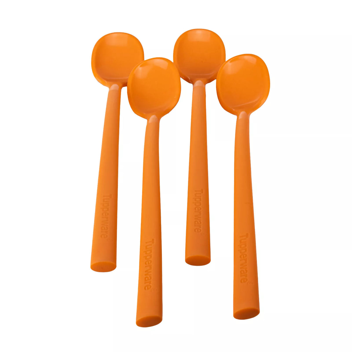 Oranje Tupperware lepels, perfect voor keukengerei en culinaire avonturen