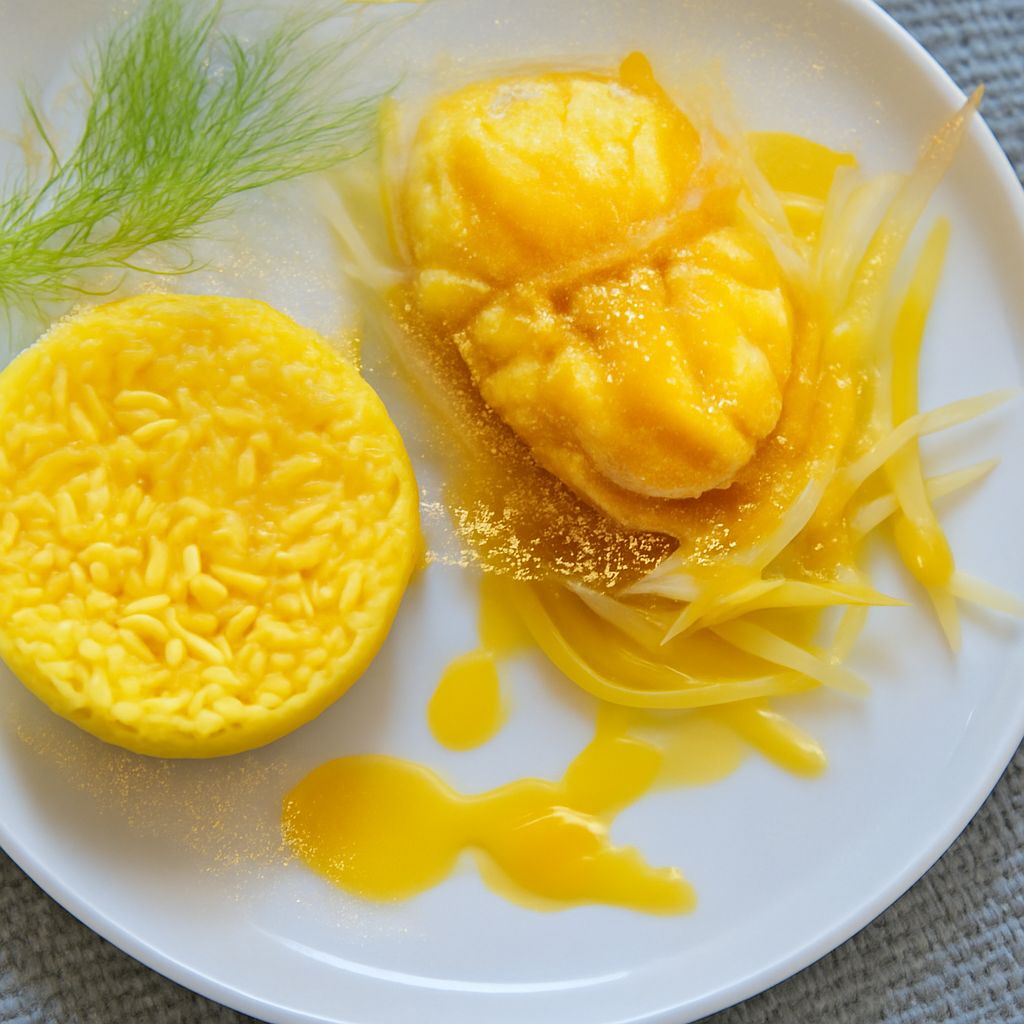 🌸 Zeeduivelmedaillon met saffraan-mandarijnenjus