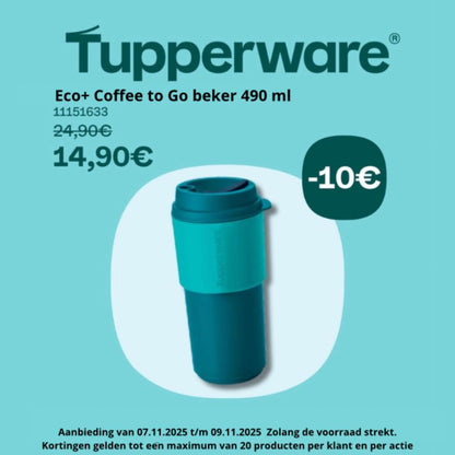 Tupperware Eco+ Koffie Beker 490 ml