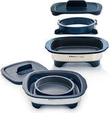 Nonstick microwave cookware set with lids and insert, ideal for quick healthy cooking