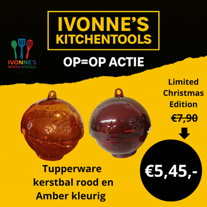 Tupperware Kerstballen Rood & Amber