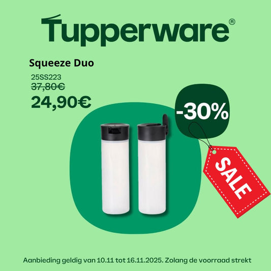 Tupperware Squeeze Duo – Set van 2 Knijpflessen (360 ml)