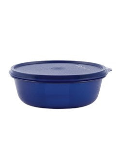 Blauwe plastic opbergdoos met deksel, ideaal voor keuken en lunch