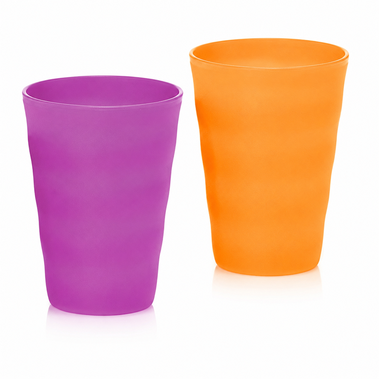 Paarse en oranje keukenglazen voor dagelijks gebruik, perfect voor culinaire avonturen