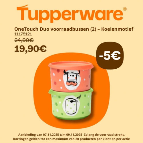 Tupperware Koektrommel Koeien