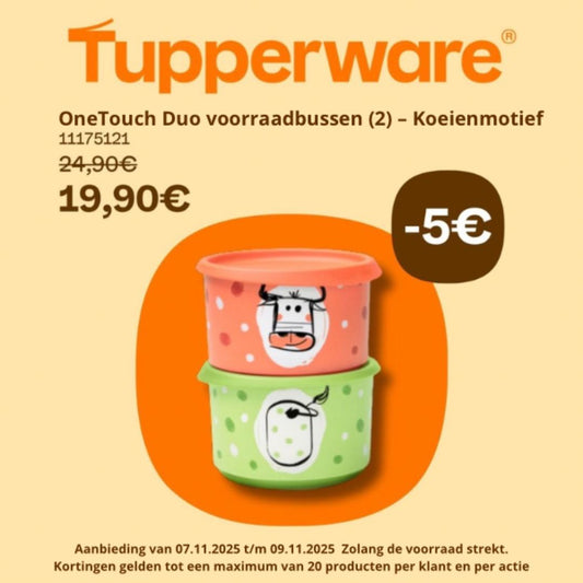 Tupperware Koektrommel Koeien