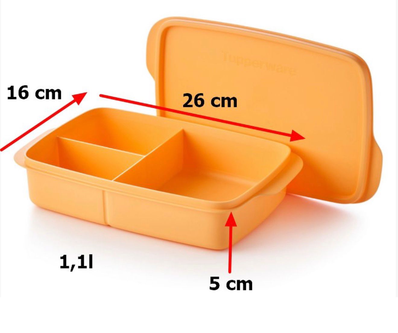 Tupperware Vakjeslunchbox 1L