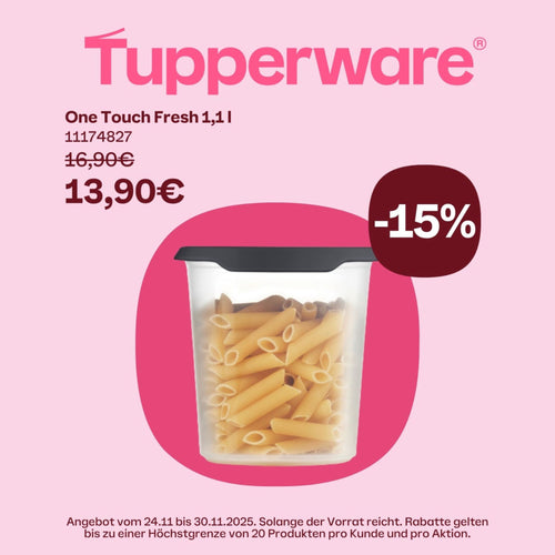 Tupperware One Touch Fresh Ovaal 1,1 l – Donker Grafiet