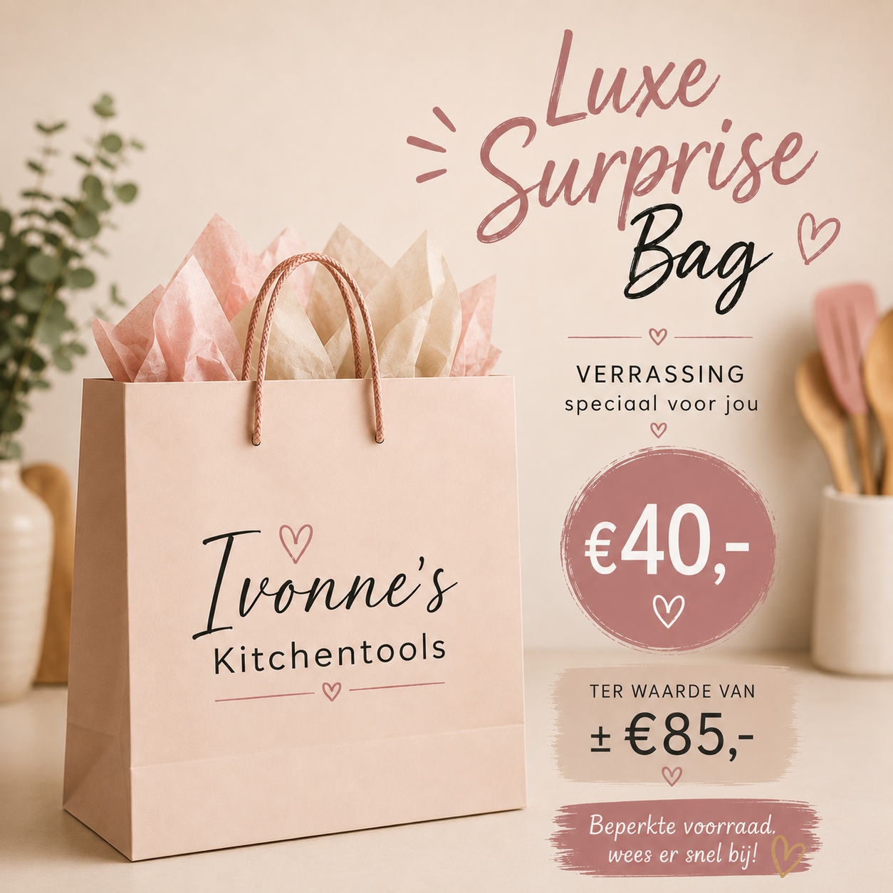 Luxe Surprise Bag van Ivonne's Kitchentools met keukengadgets, speciaal voor jou