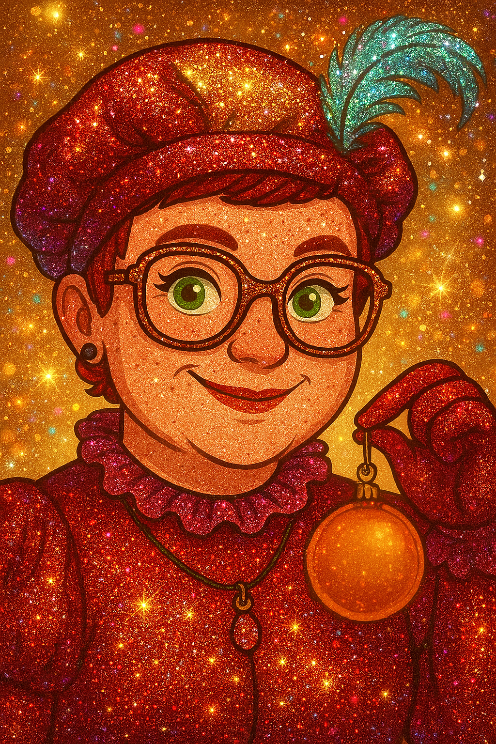 Tupperware Kerstballen Rood & Amber