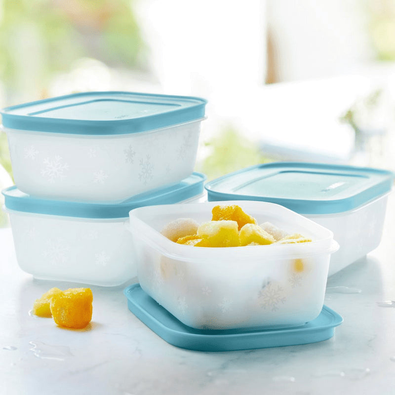 Tupperware Diepvriesdoosjes 450 ml (4) Blauw - Ivonne's Kitchentools