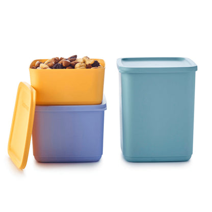 Cubix Rectangular Set Tupperware Tupperware Cubix Set (3) - 3-delige Set Vershoudbakjes – Ivonne's ...