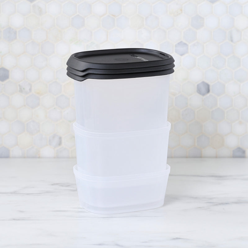 Tupperware One Touch Fresh Ovaal 540 ml – Donker Grafiet