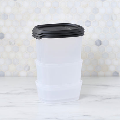 Tupperware One Touch Fresh Ovaal 540 ml – Donker Grafiet