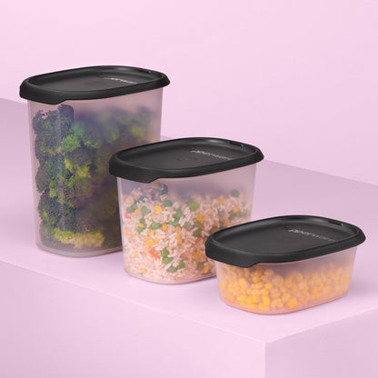 Tupperware One Touch Fresh Ovaal 1,8 l – Donker Grafiet