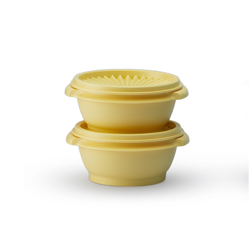 Tupperware Vintage Sterdeksel Kommen  340 ml Set van 2