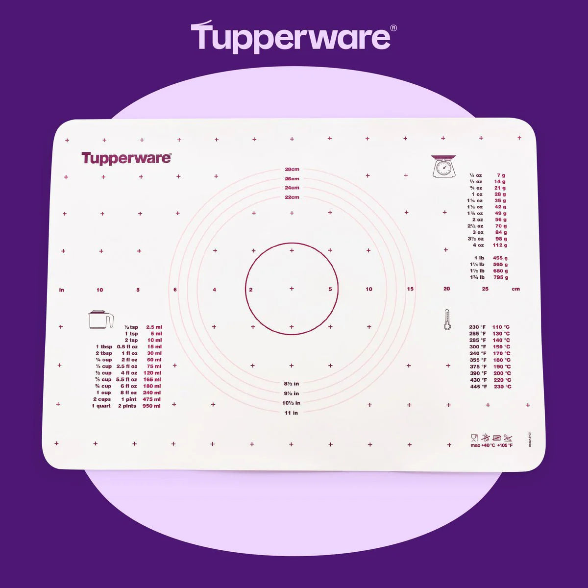 Tupperware Deegblad Antislip