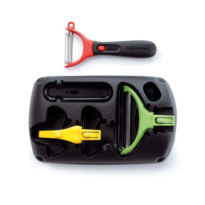 Tupperware schilmes en snijgereedschap set met opbergdoos, perfect voor keuken en koken