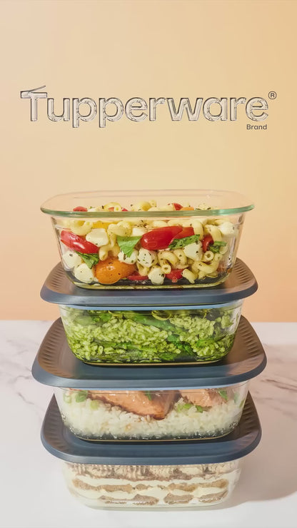 Tupperware Voilà  glazen schaal - rechthoekig 1,5 L