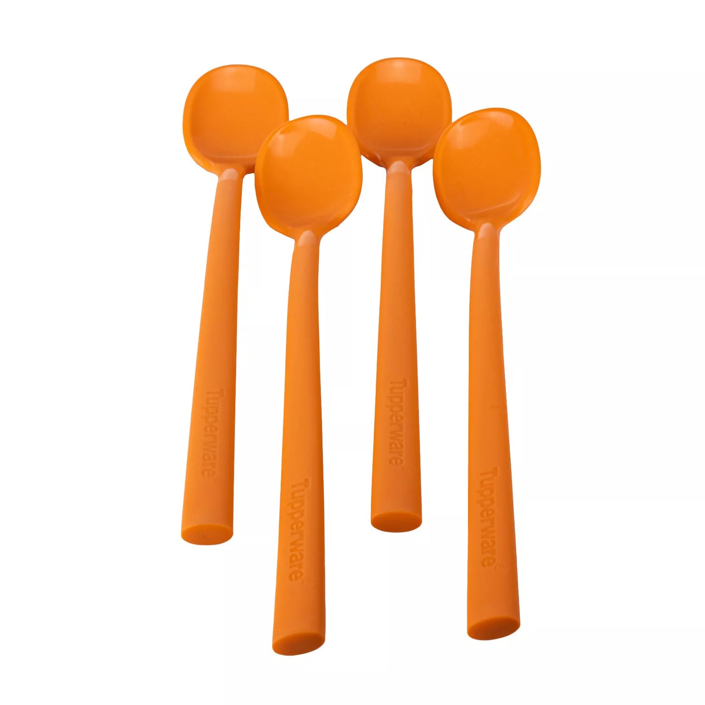 Oranje Tupperware lepels, perfect voor keukengerei en culinaire avonturen