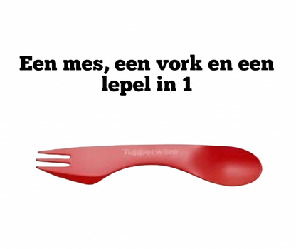 Tupperware Spork – vork, lepel en mes in één - Ivonne's Kitchentools