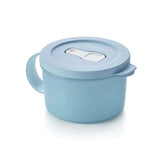 Light blue Tupperware CrystalWave soup bowl with lid and handle, 460 ml