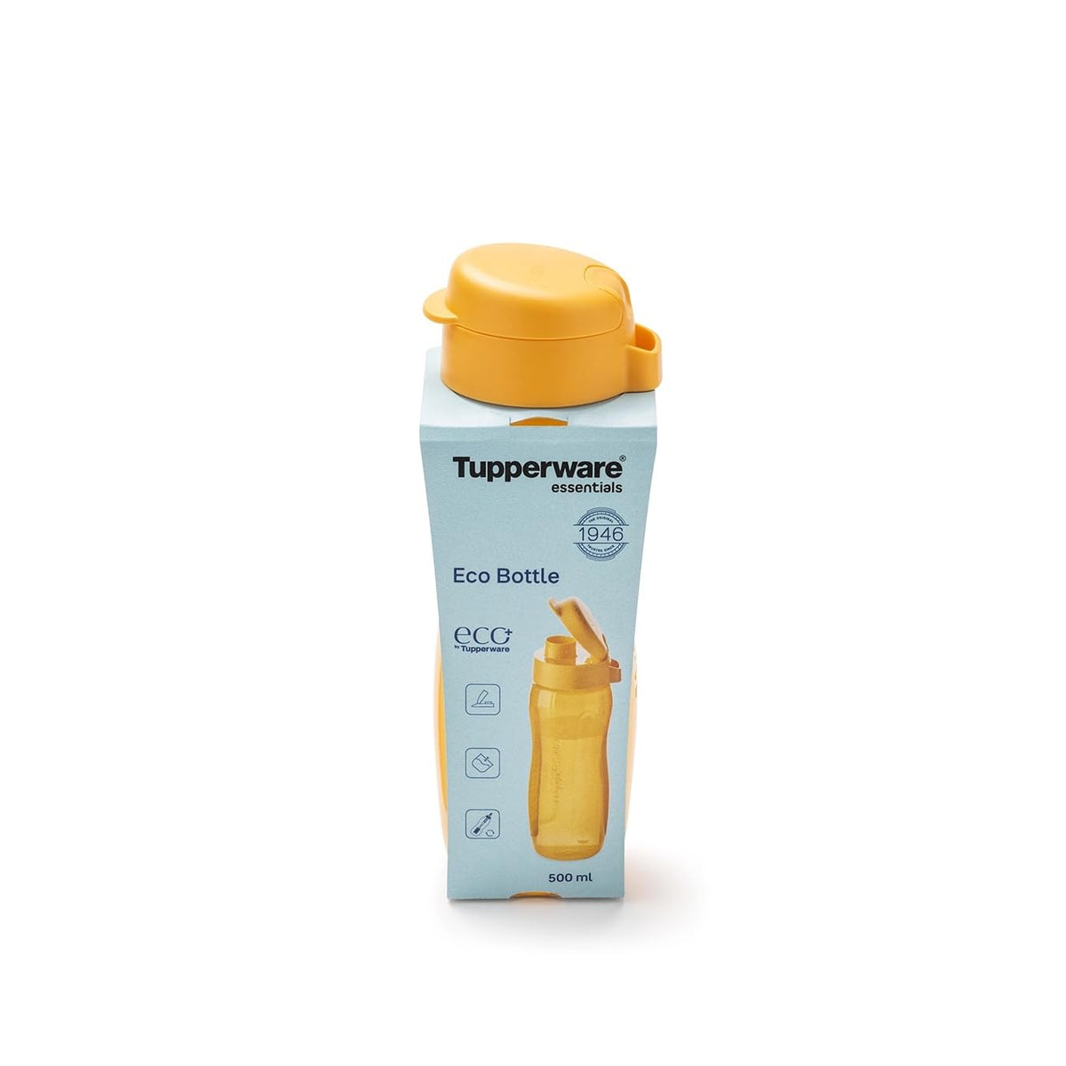 Tupperware Eco Bottle 500 ml in yellow packaging