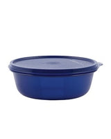 Blauwe plastic opbergdoos met deksel, ideaal voor keuken en lunch
