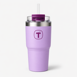 Purple Tupperware Tumbler 630ml leak-proof thermos with lid and straw