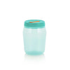 Tupperware Universal Jar 550 ml in light teal with an orange seal lid