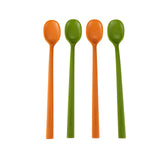 Oranje en groene Tupperware lepels, perfecte keukentools voor dagelijks gebruik en culinaire avonturen.