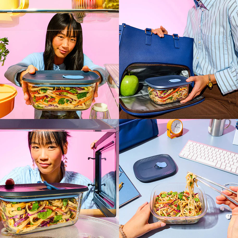 Tupperware Voilà  glazen schaal - rechthoekig 1,5 L